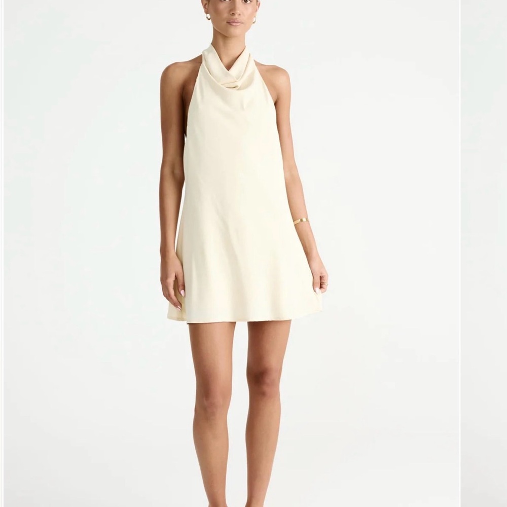 Chic Cream Backless Dress